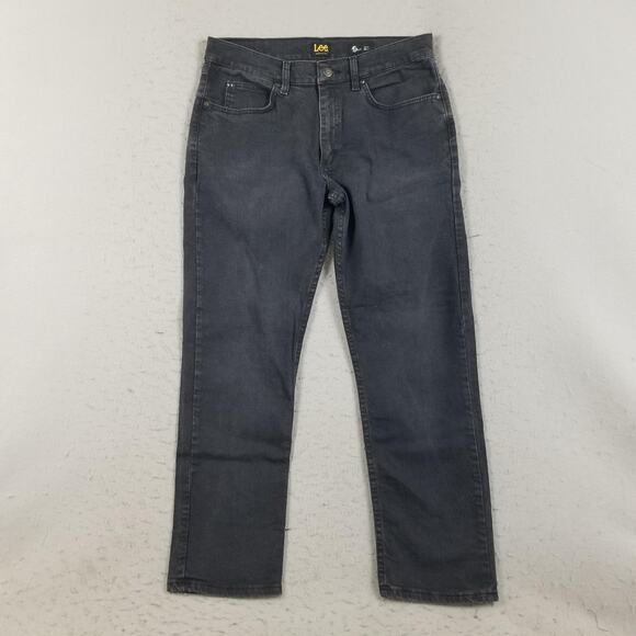 Lee Jeans Mens 33x30 Gray Regular Fit Cone Denim S-Gene Stretch Straight Leg - Picture 1 of 14